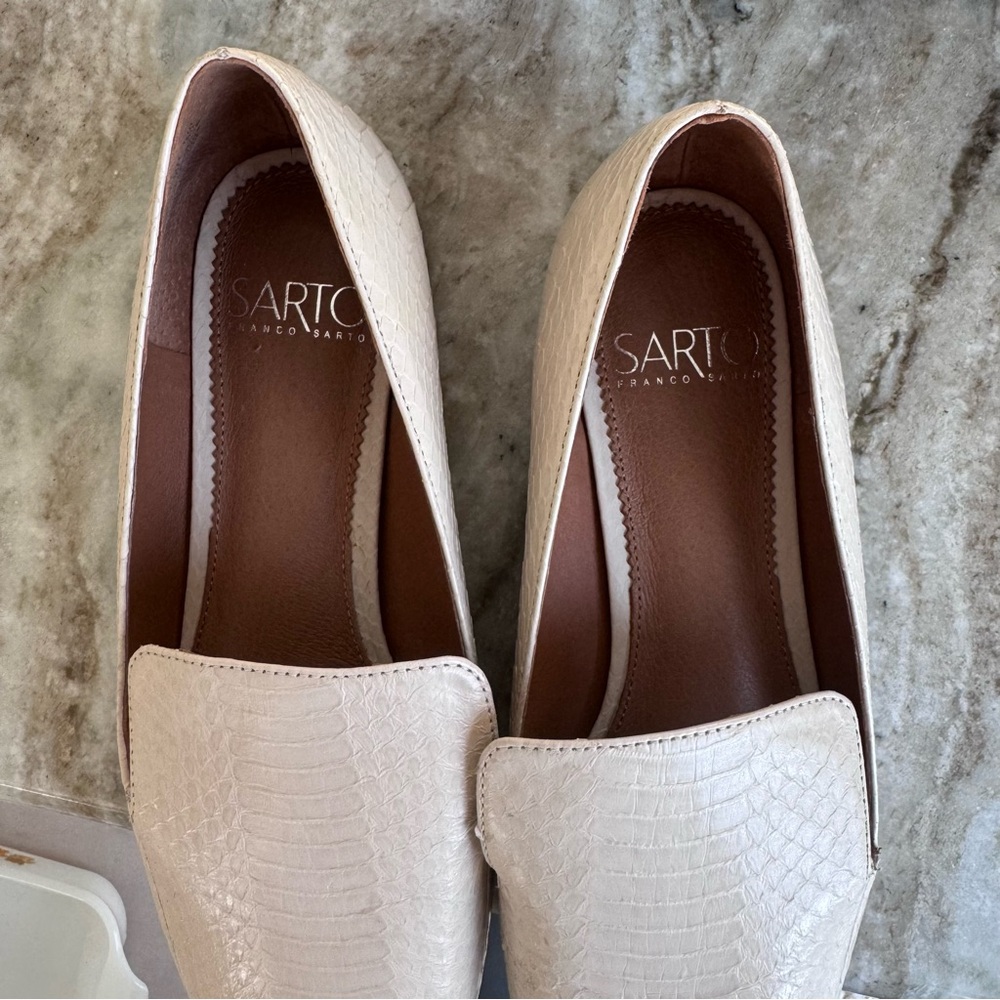 Franco Sarto Cream Loafers